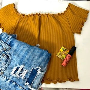 Mustard Yellow | Aeropostale Rigid Top | Good Quality